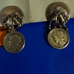 Mercury dime earings